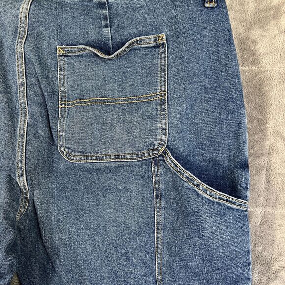 Old Navy Jeans Women 22 Curvy Sky Hi Mary Jo Utility Carpenter Denim Workwear - Picture 7 of 13